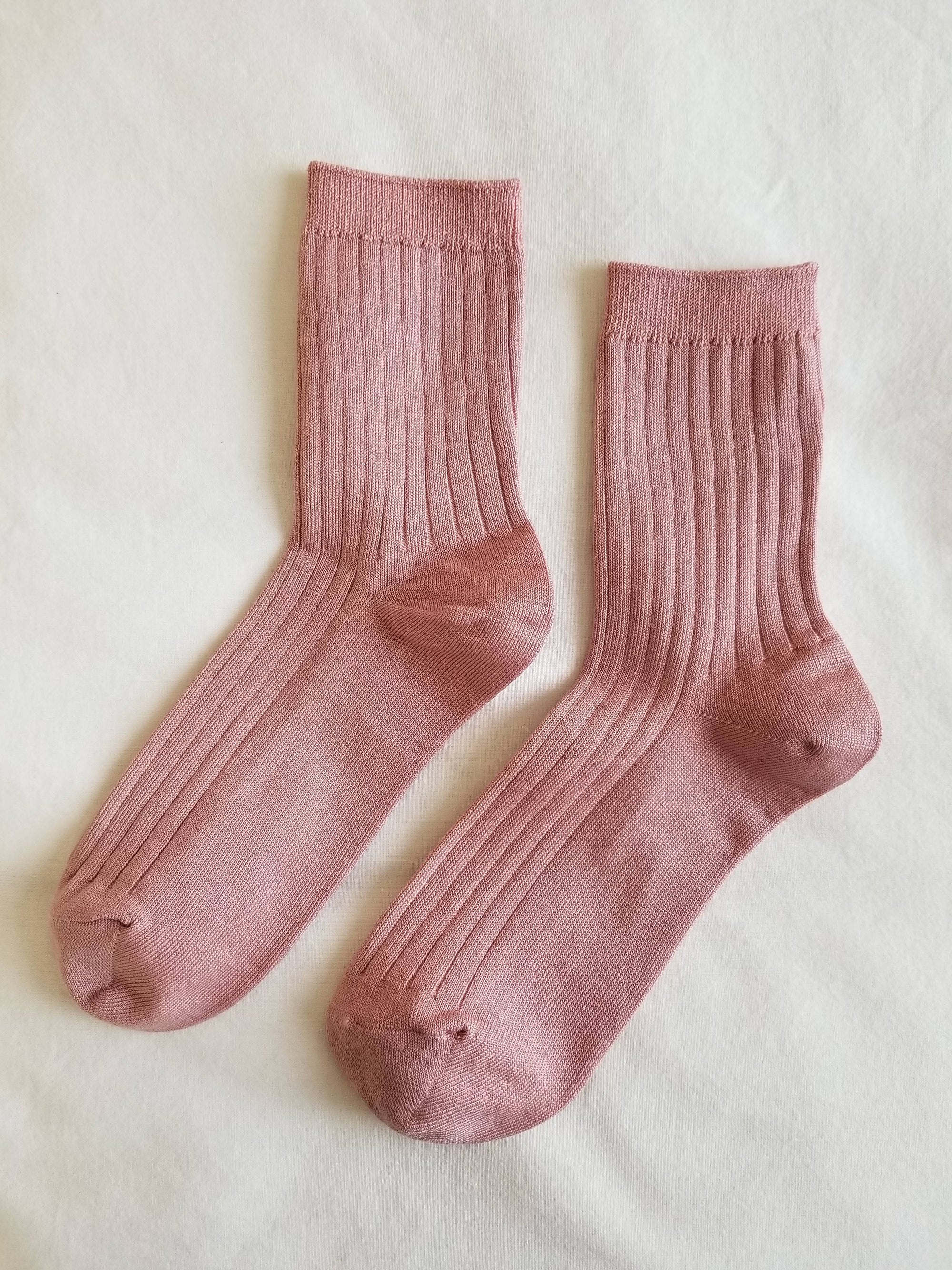 Her Socks, Desert Rose Ribbed