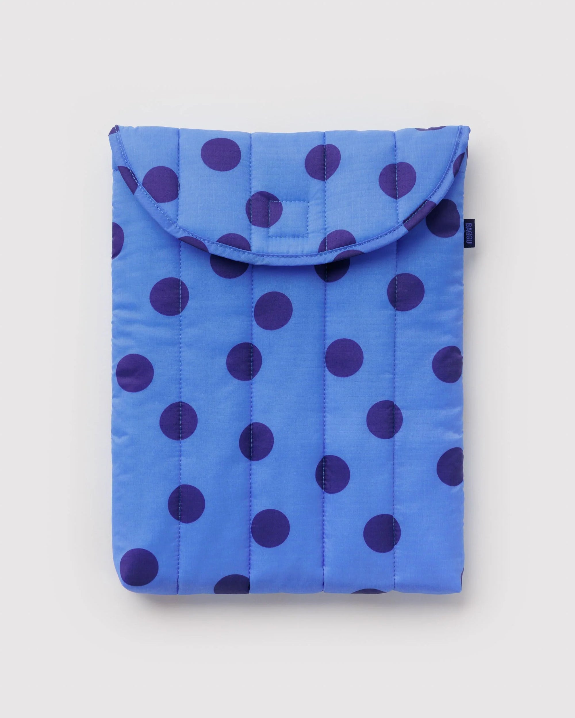 Puffy Laptop Sleeve 13"/14", Blue Polka Dot