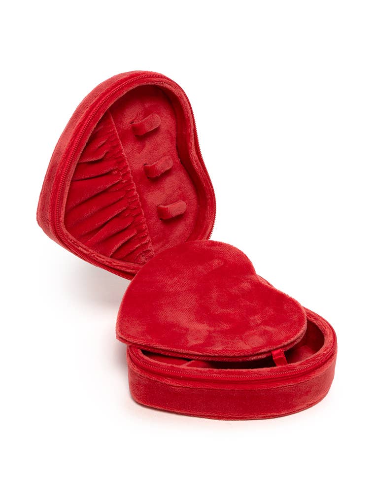 Travel Jewelry Organizer, Heart with Roses
