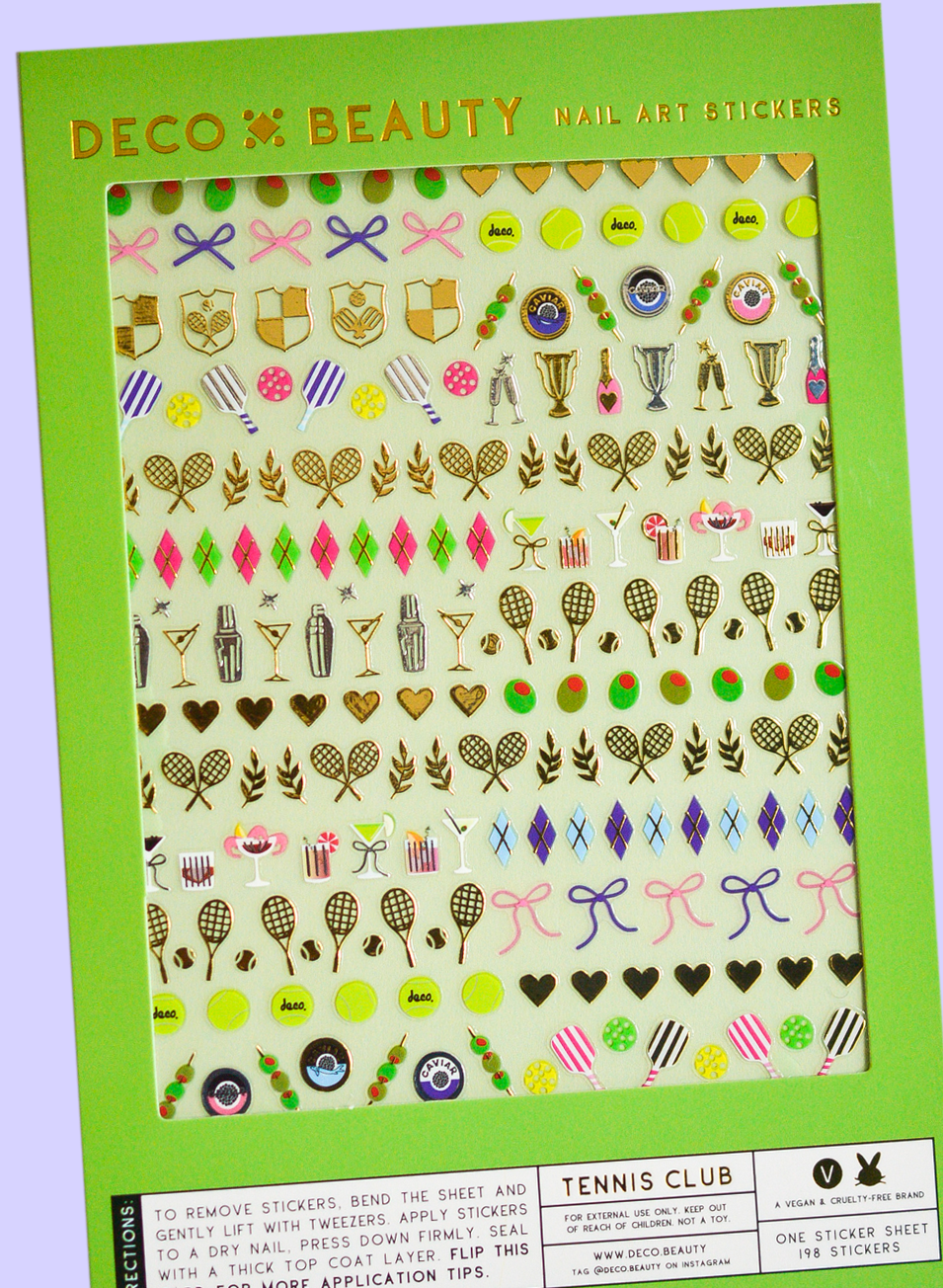 Nail Art Stickers, Tennis Club