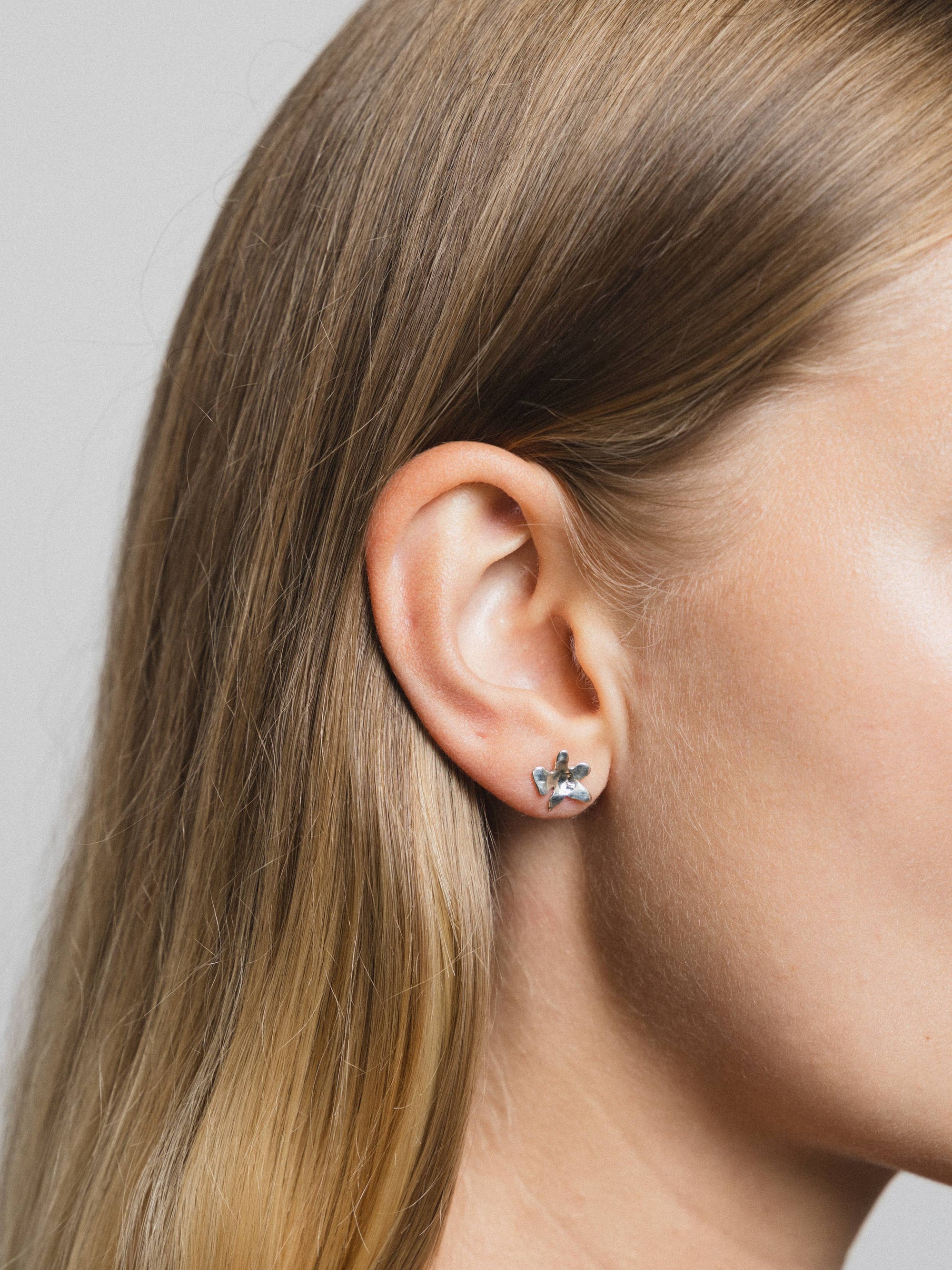 Flower Studs in Sterling Silver