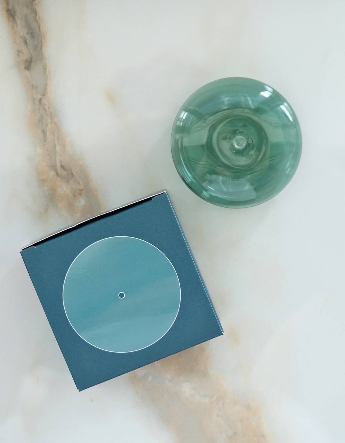 Bubble Incense Holder, Jade Milk Glass