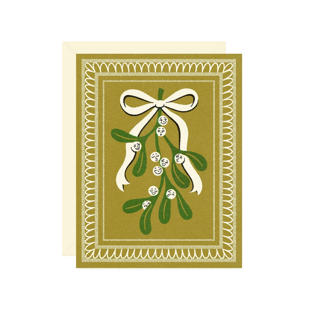 Mistletoe Holiday Card