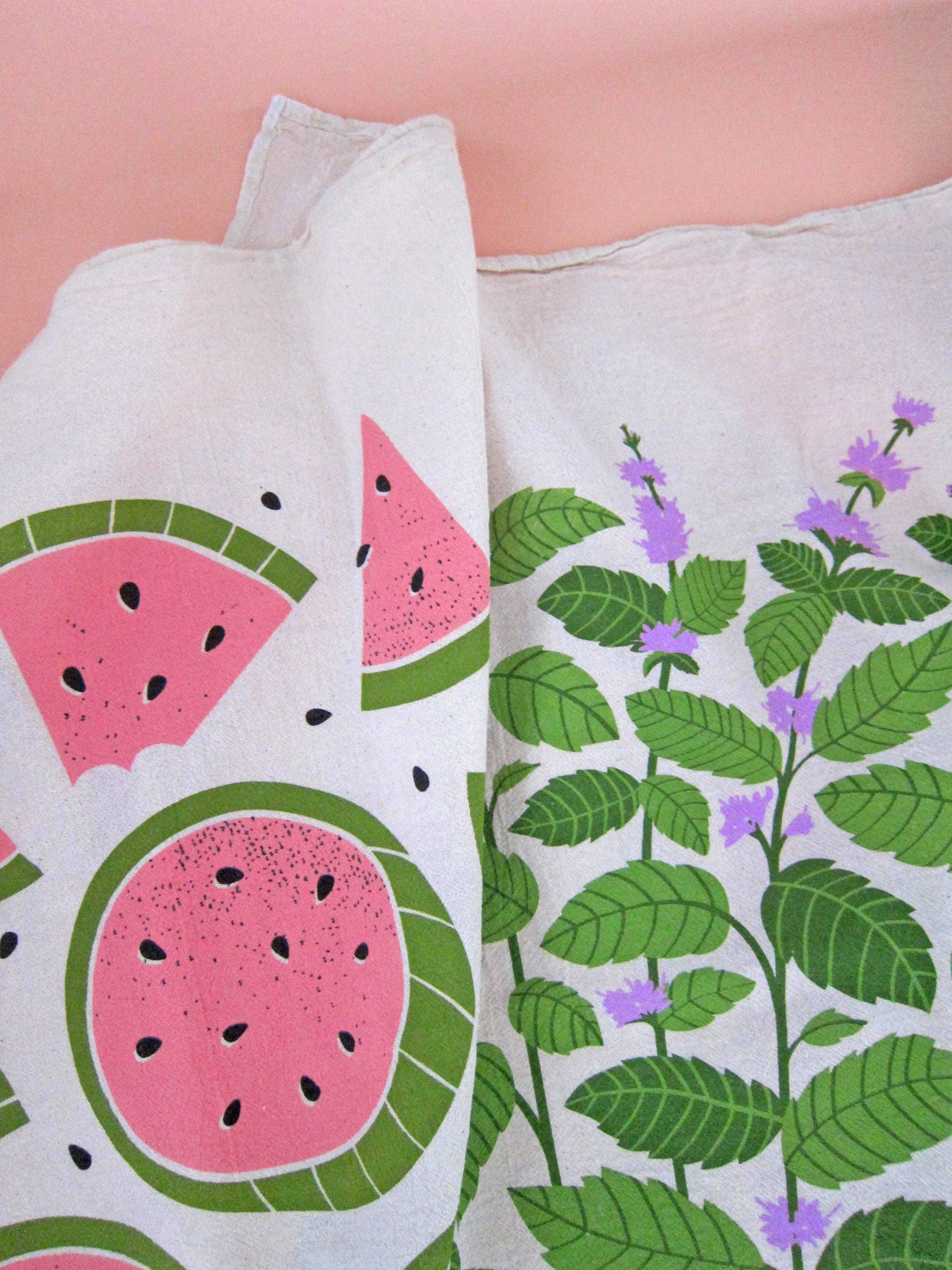 Mint & Melon Tea Towel Set of 2