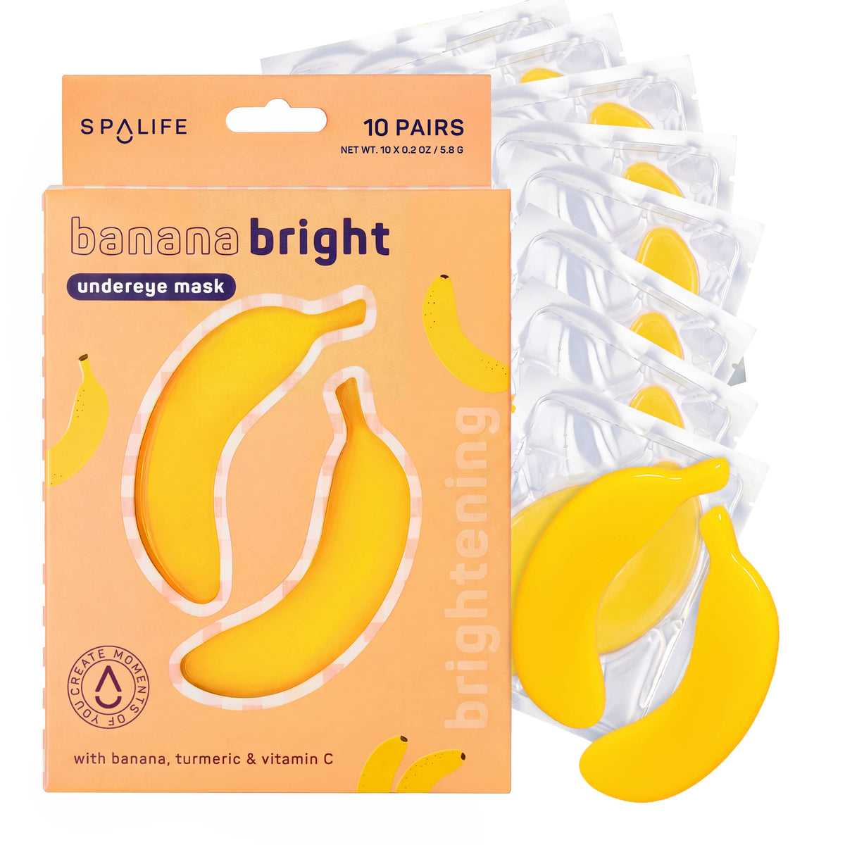 Banana Hydrogel Undereye Patches, 10 Pack