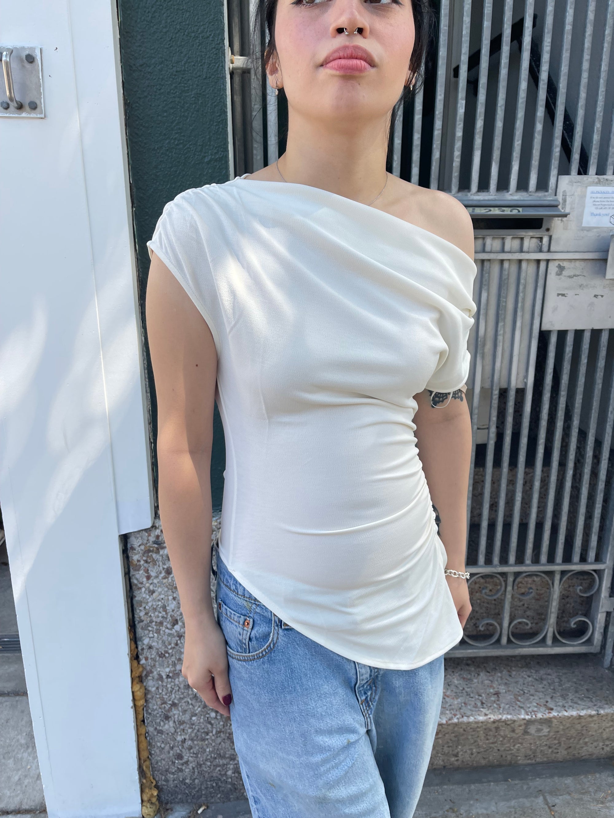 Asymmetrical Top, White