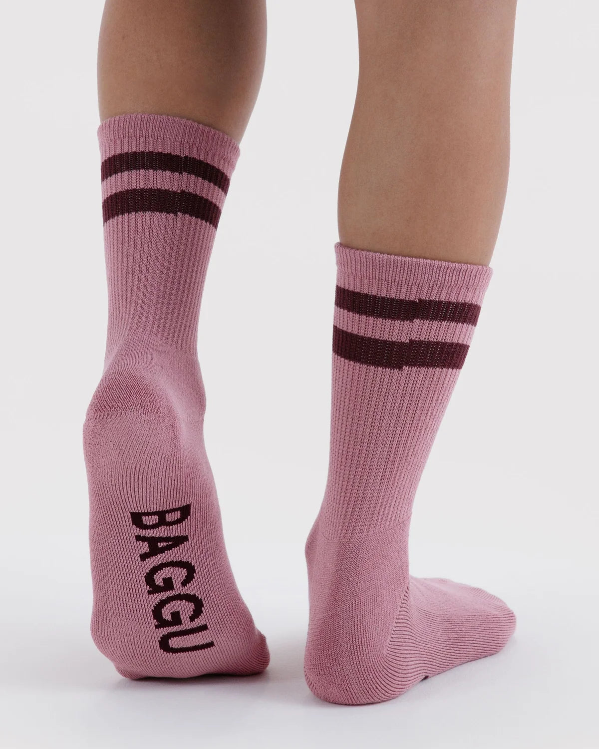 Ribbed Sock, Wild Plum Stripe