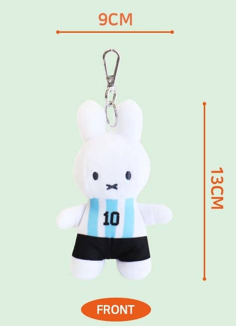 Melanie Soccer Plush Bag Charm, Navy Jersey