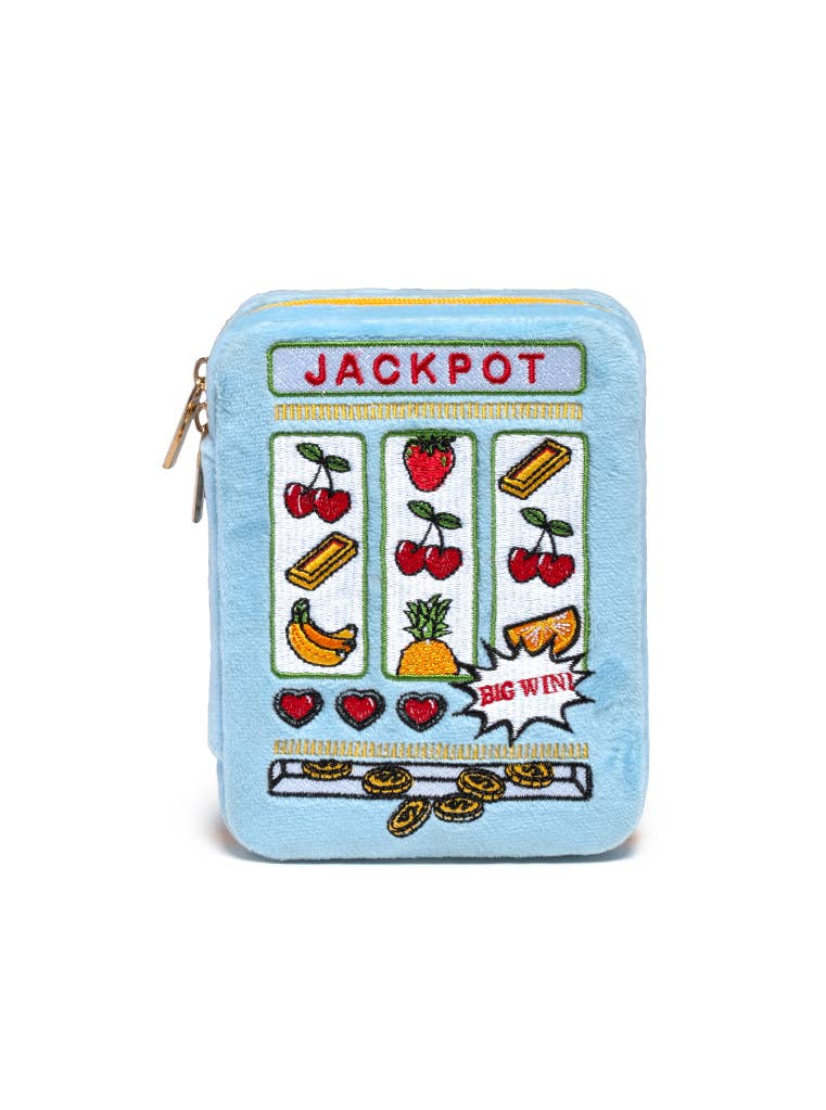Jewelry Zip Case, Blue Slot Machine