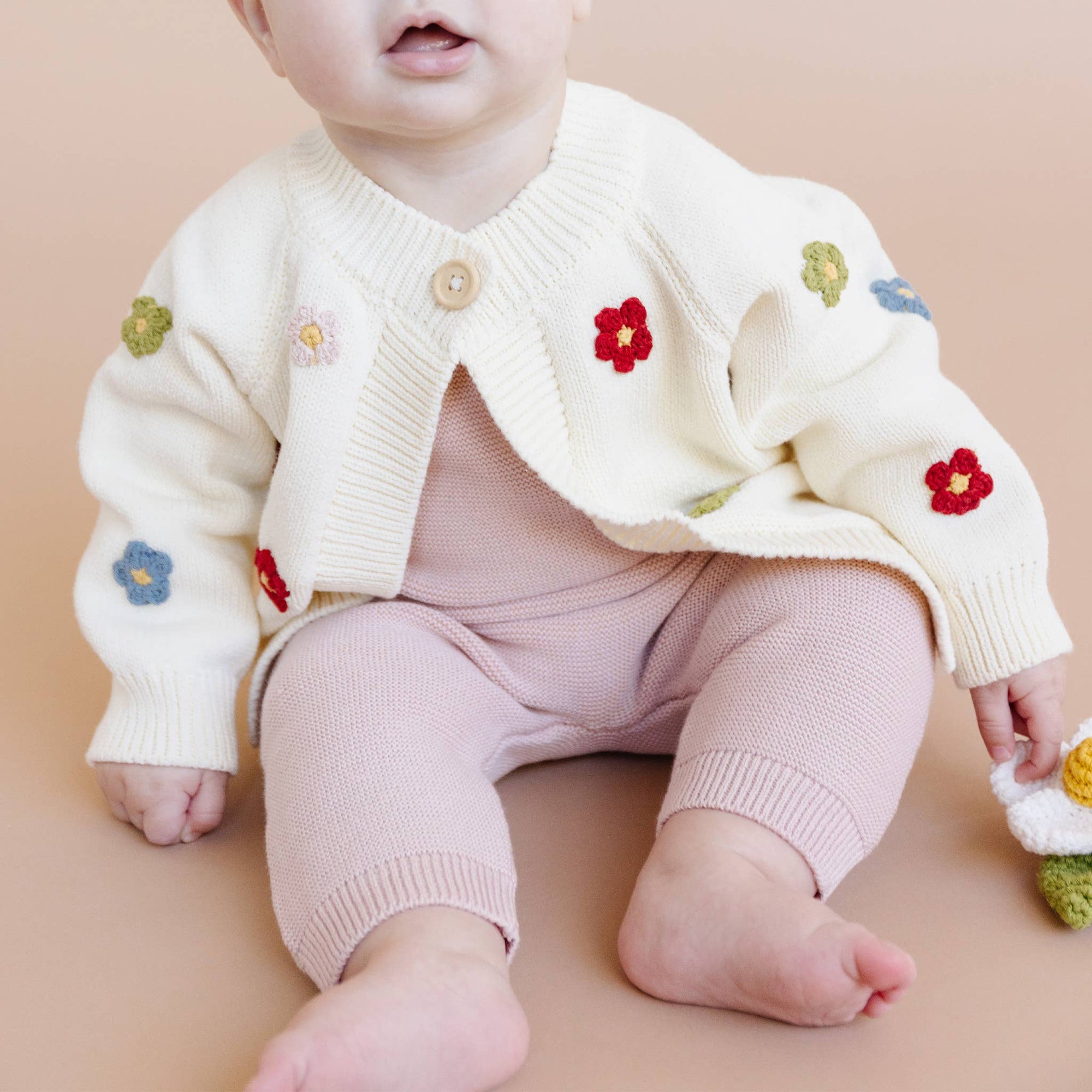 Kids Colorful Flower Cardigan