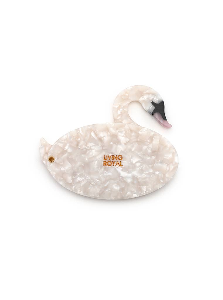 Folding Compact Mirror, Swan