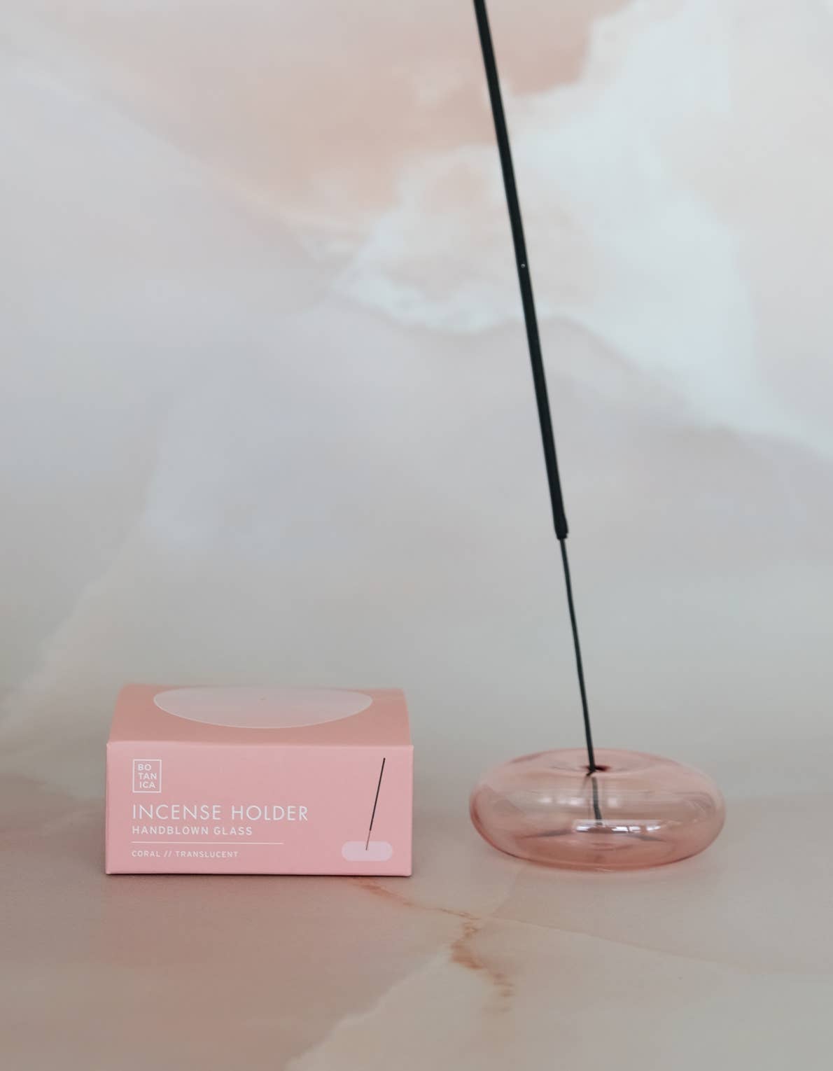Bubble Incense Holder, Coral Pink