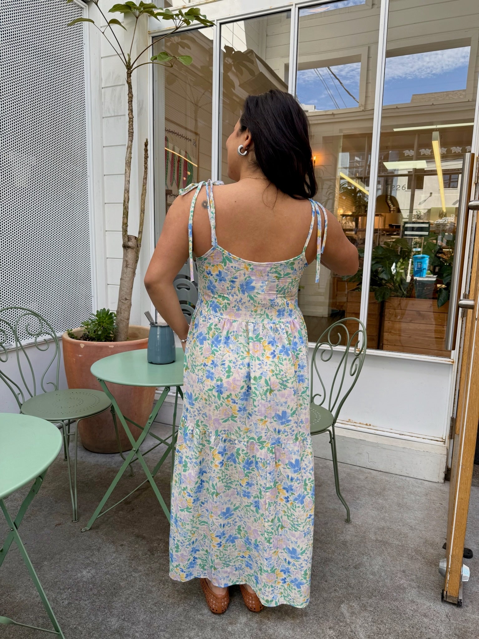 Boho Maxi Dress, Vibrant Floral