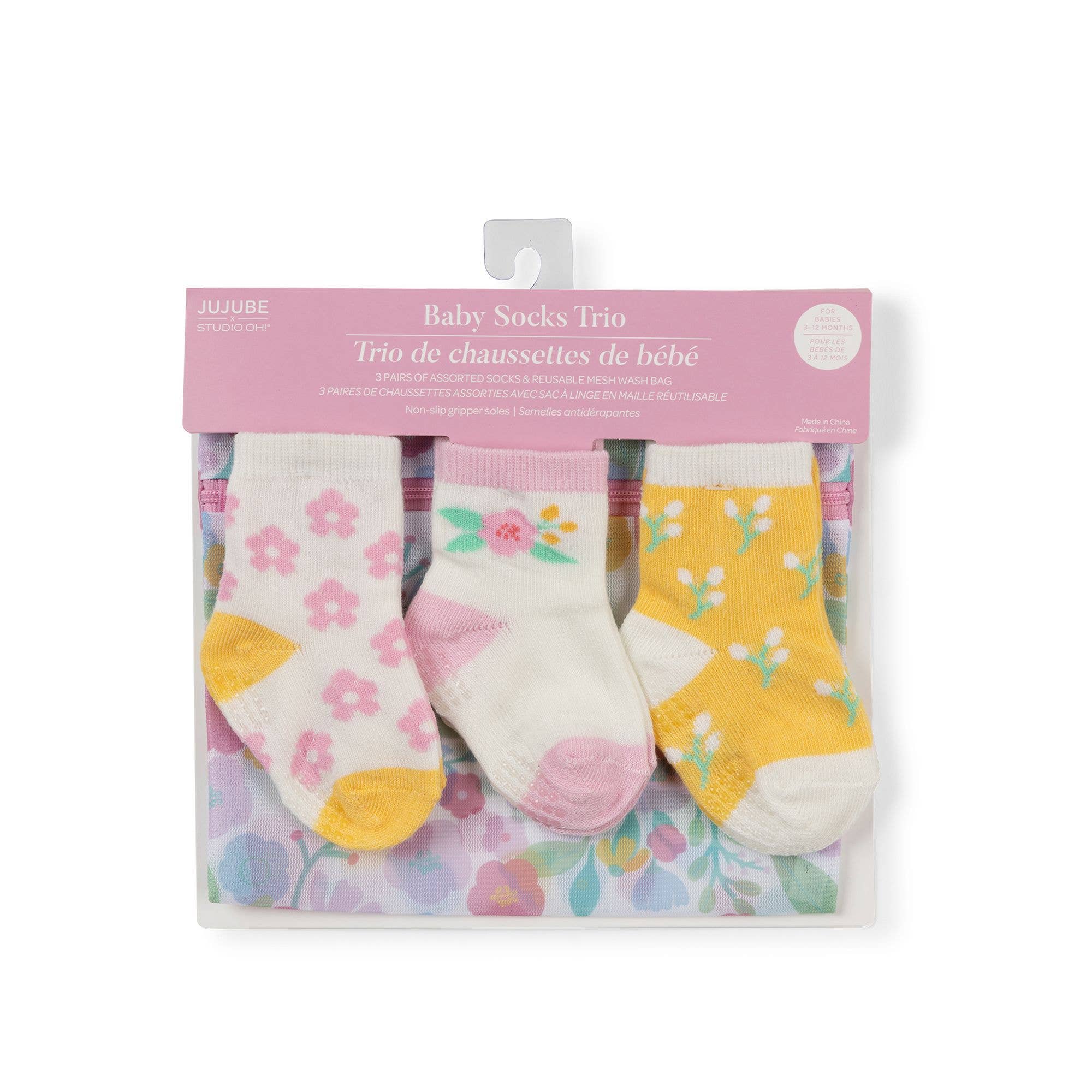 Sweet Daisy Baby Socks, Set of 3