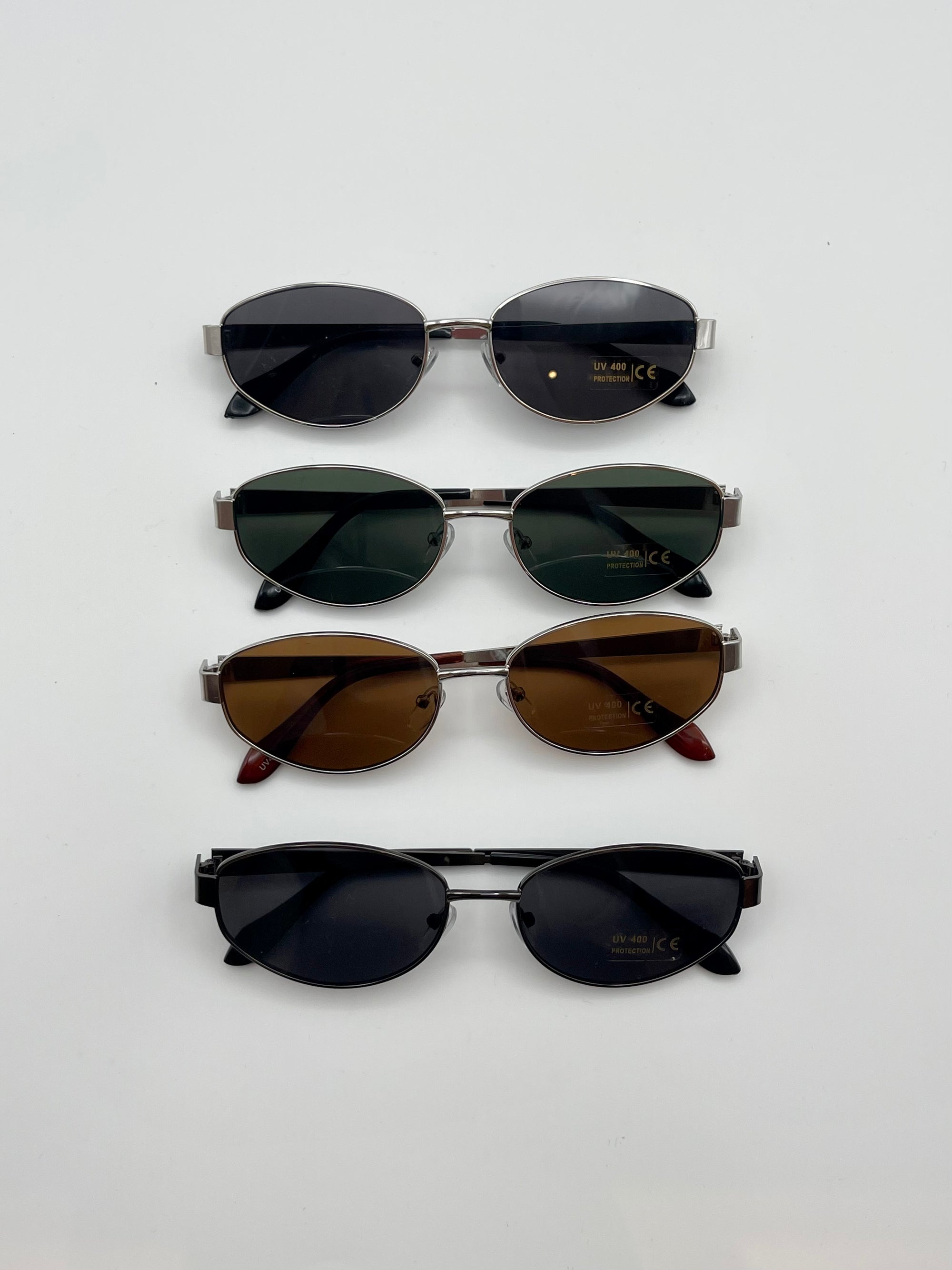 Oval Sunglasses, Metal Frame