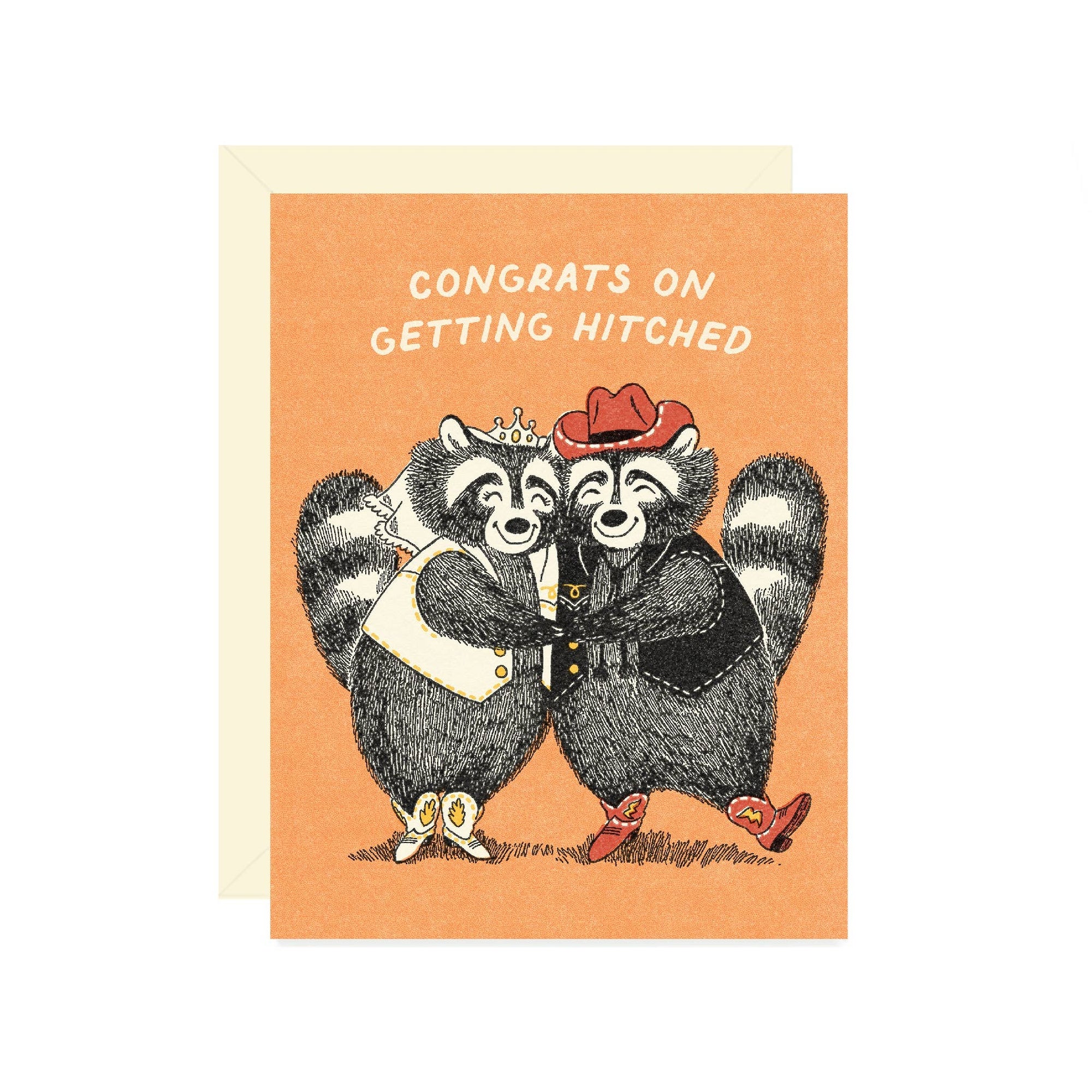 Raccoons Getting Hitched Wedding Card