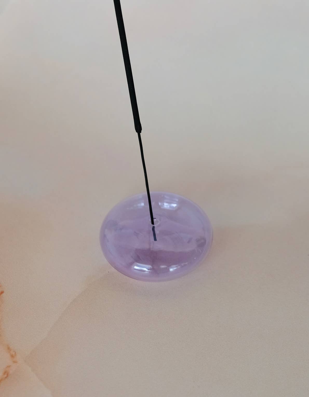 Bubble Incense Holder, Jade Milk Glass