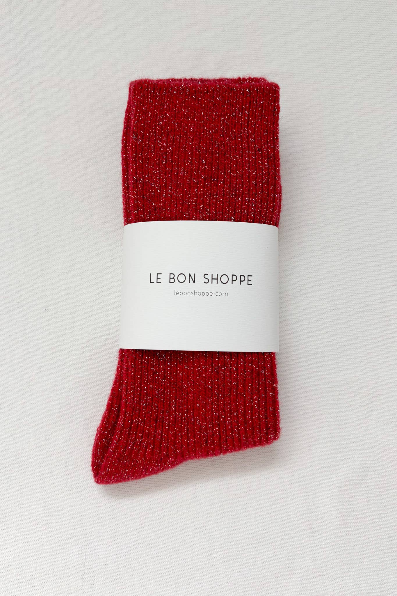 Winter Sparkle Socks, Poinsettia