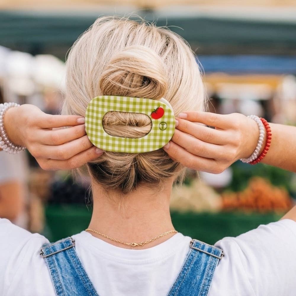 Locally Grown, Large, Flat Round Hair Clip