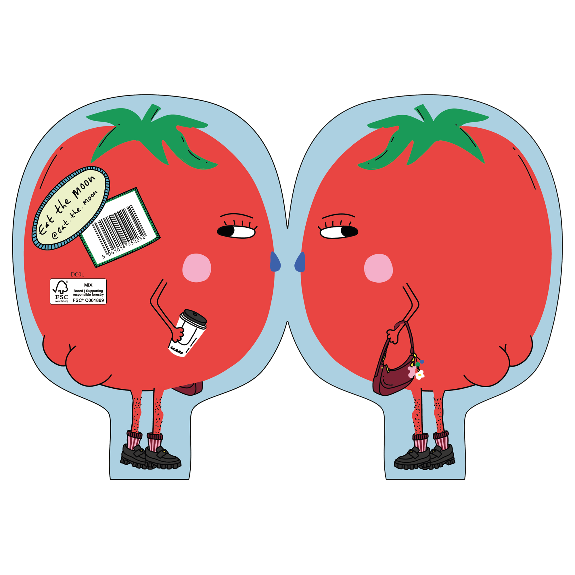 Hey Tomato! Die cut Greeting Card