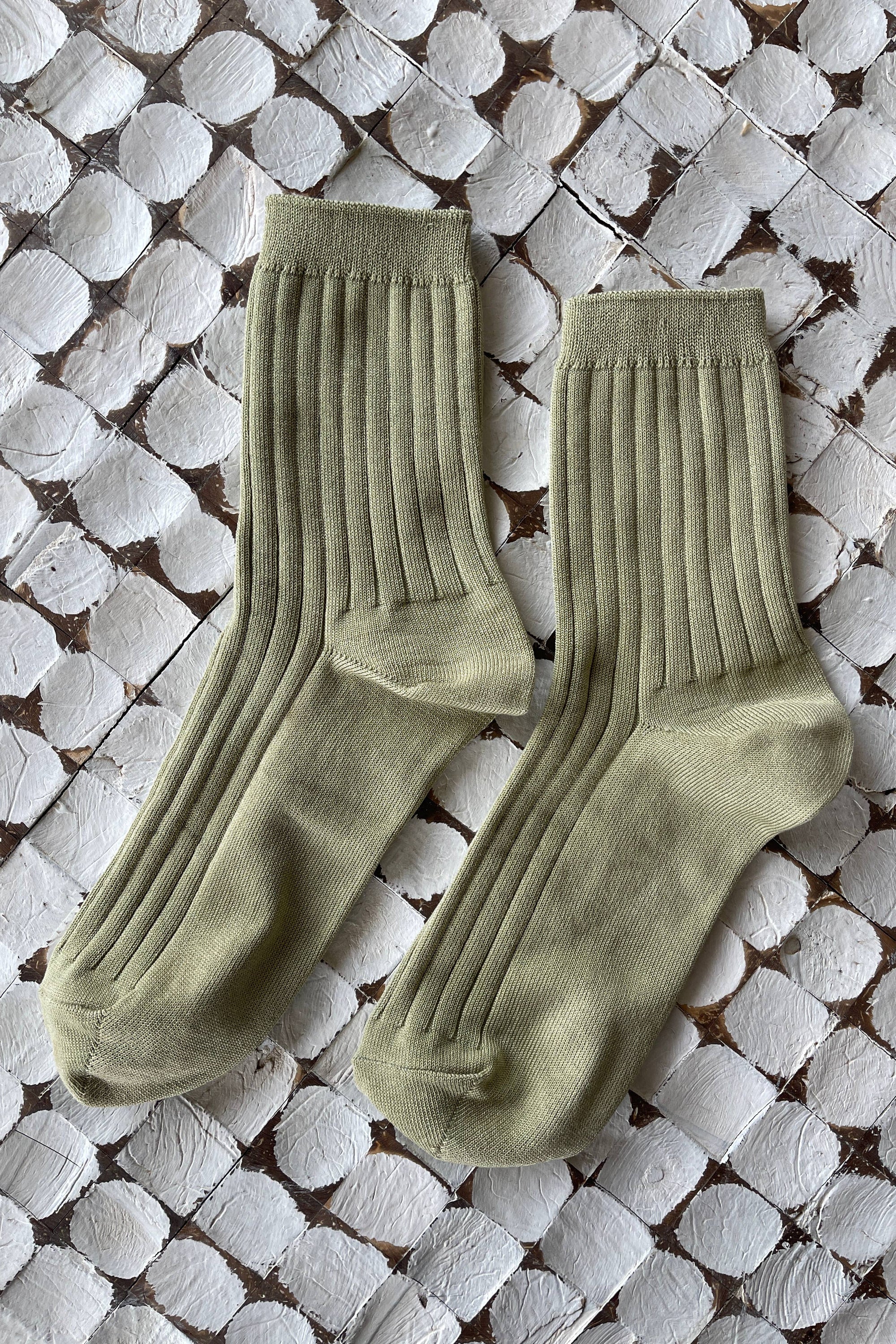 Her Socks, Avocado Ribbed
