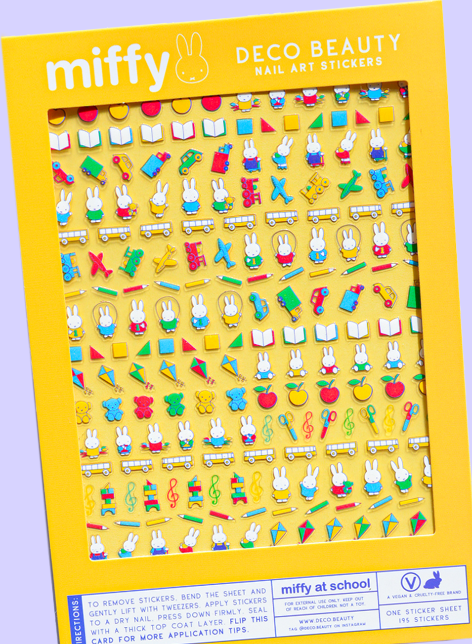 Nail Art Sticker, Miffy at School