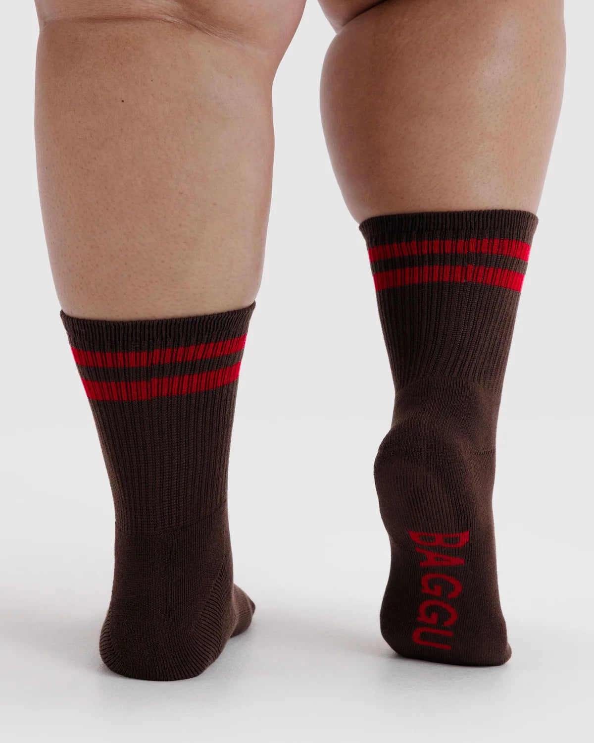 Ribbed Sock, Coffee Stripe