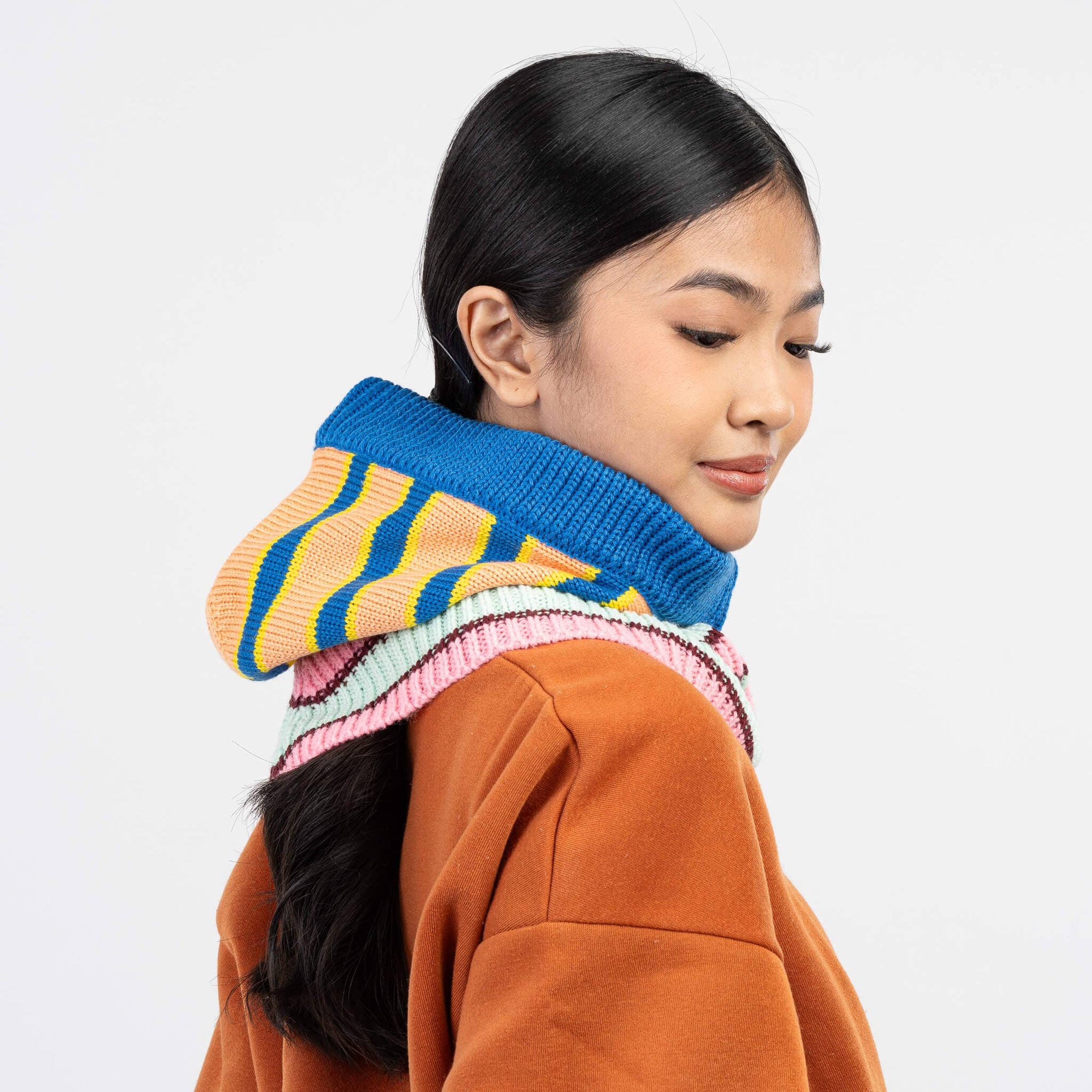 Stripe Balaclava, Poppy Stone Blue