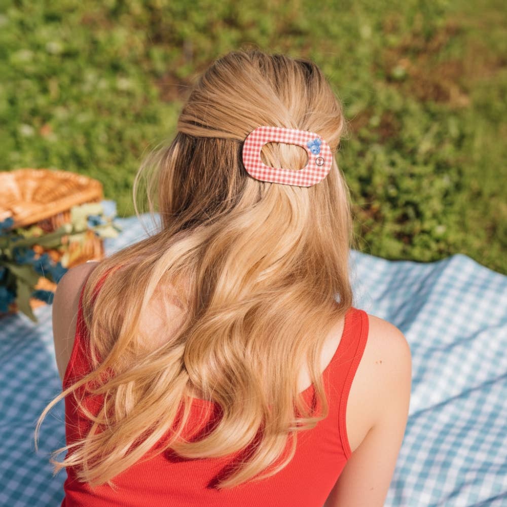 Blueberry Farms, Medium, Flat Round Hair Clip