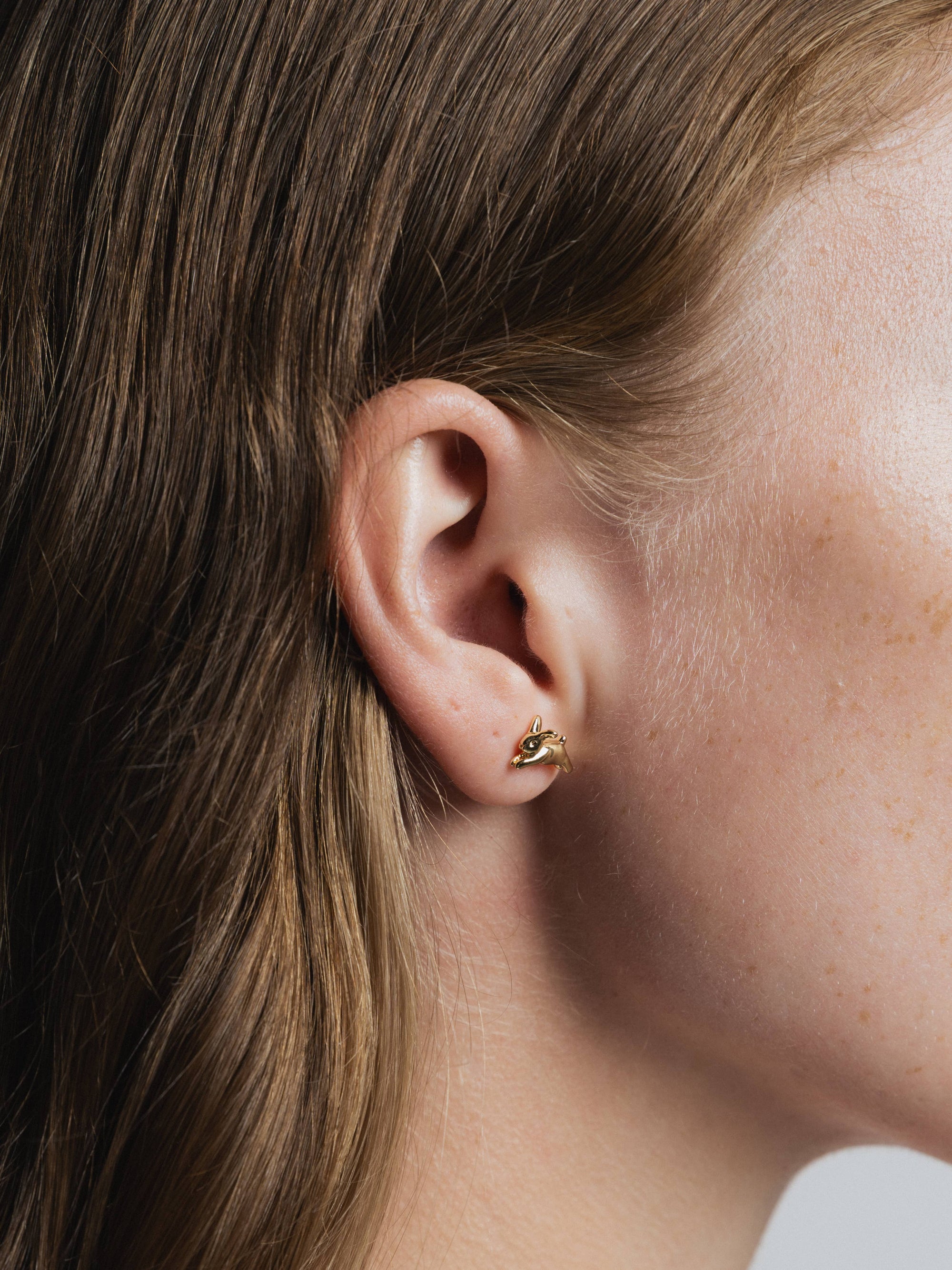 Bunny Stud Earring in Gold
