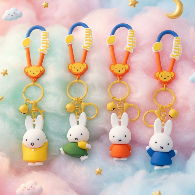 Miffy Color Carabiner Deco Keychain