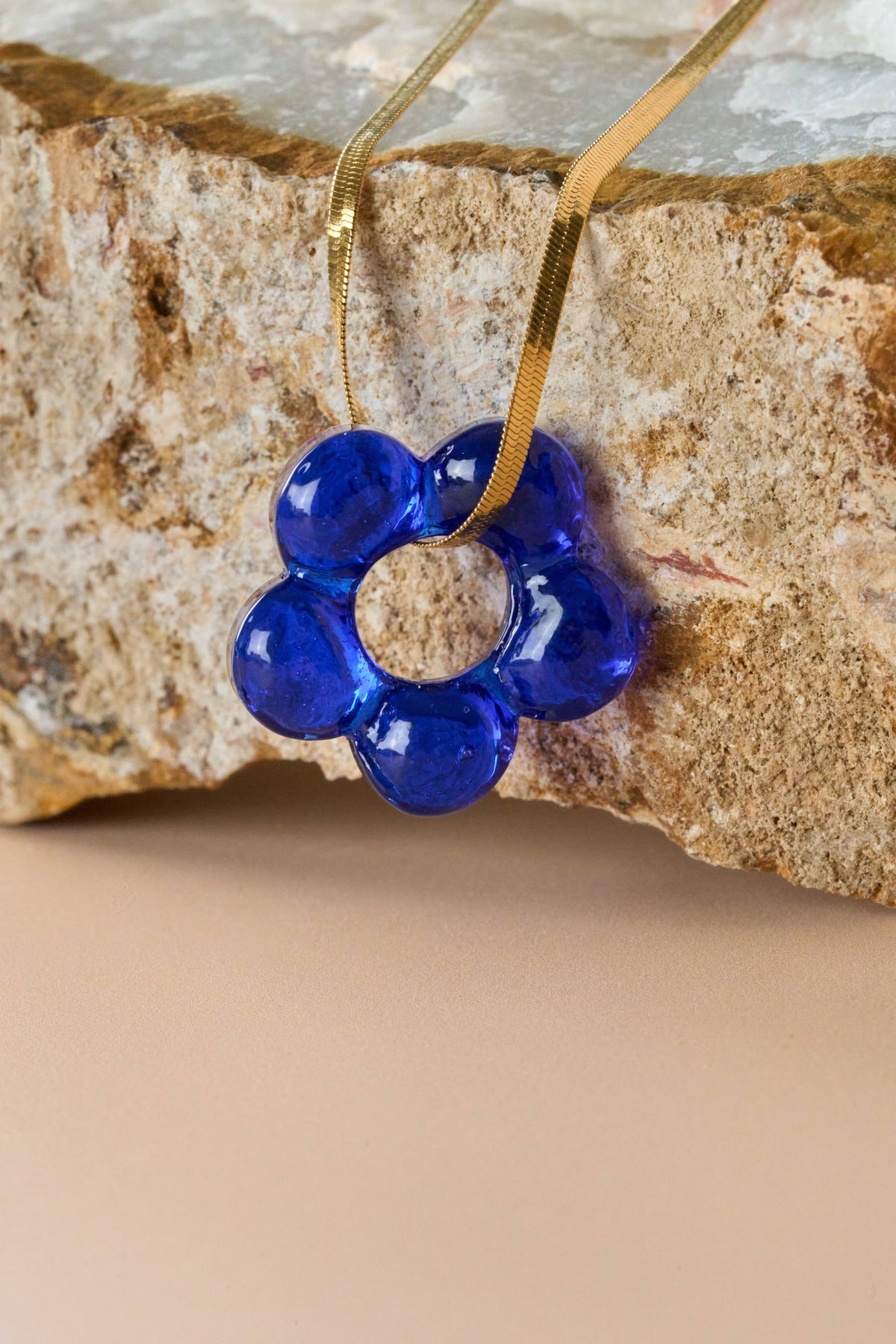 Dazy Glaze Necklace, Gold Plated, Amber