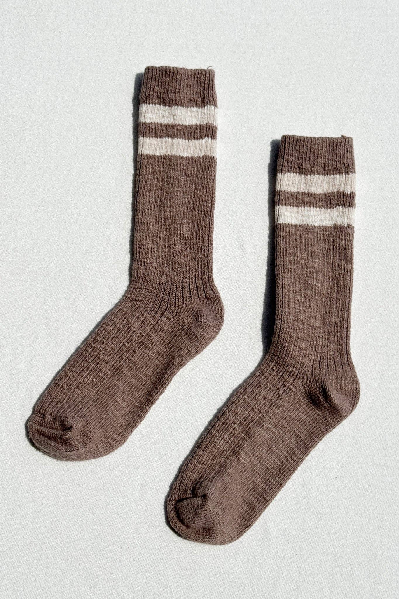 Cottage Varsity Socks, Green Varsity
