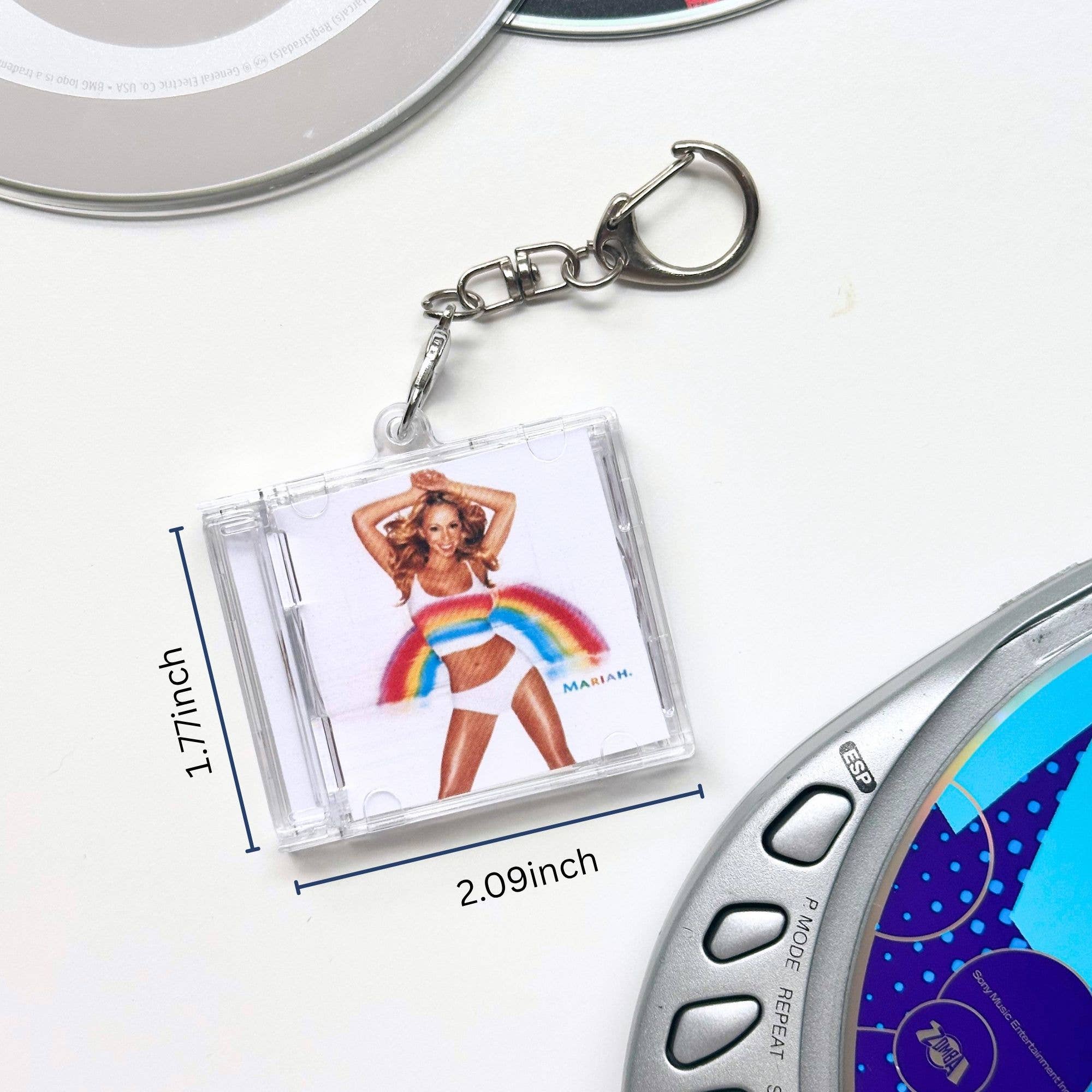 'Hit Clips' Mini CD Case Keychain, Mariah Carey, Heartbreaker