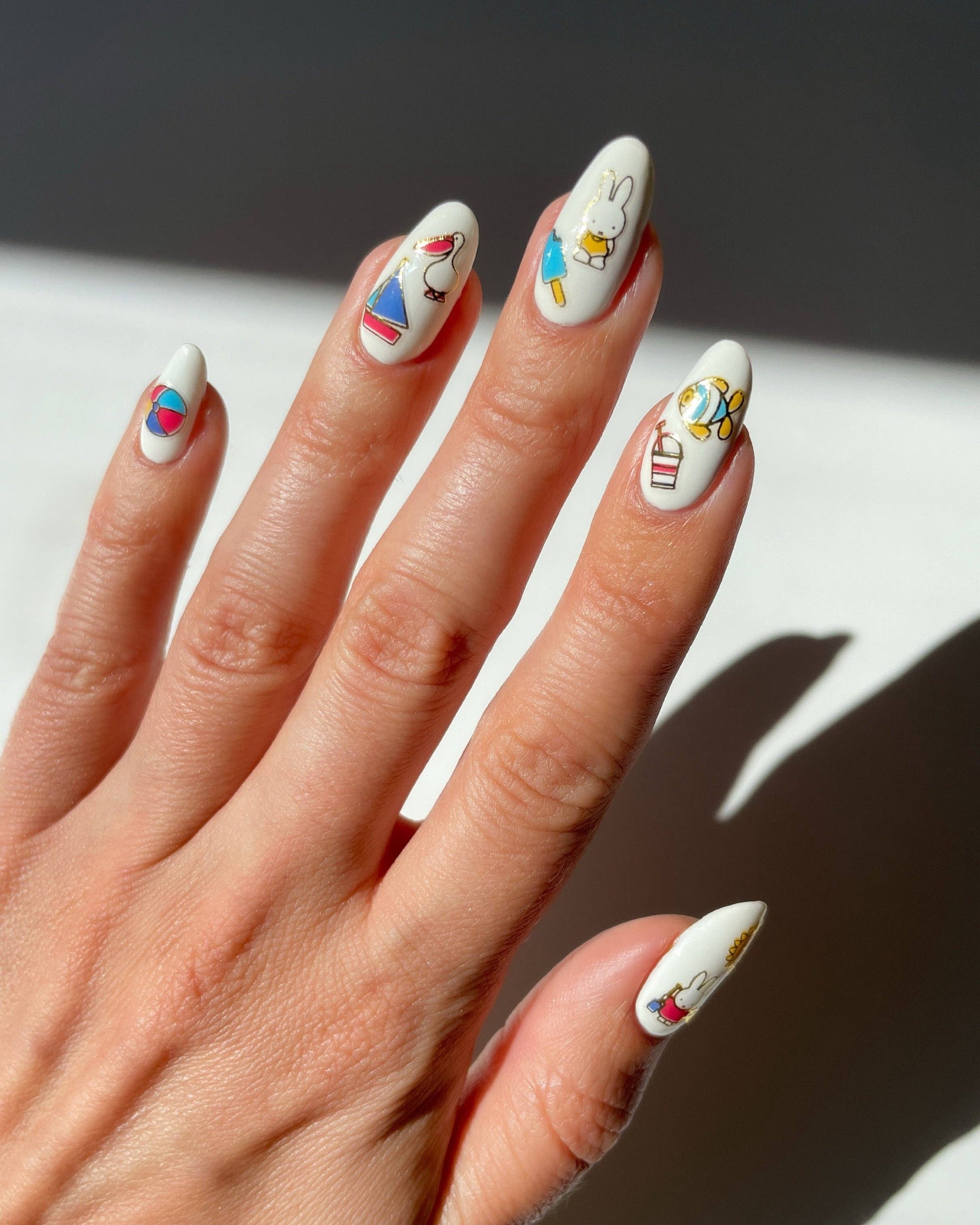 Nail Art Sticker, Miffy at the Seaside
