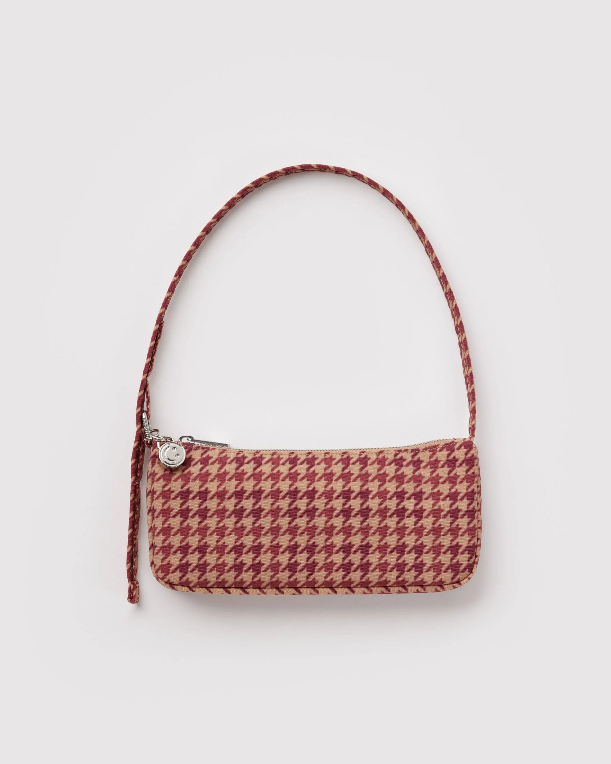 Nylon Pochette, Tan Houndstooth