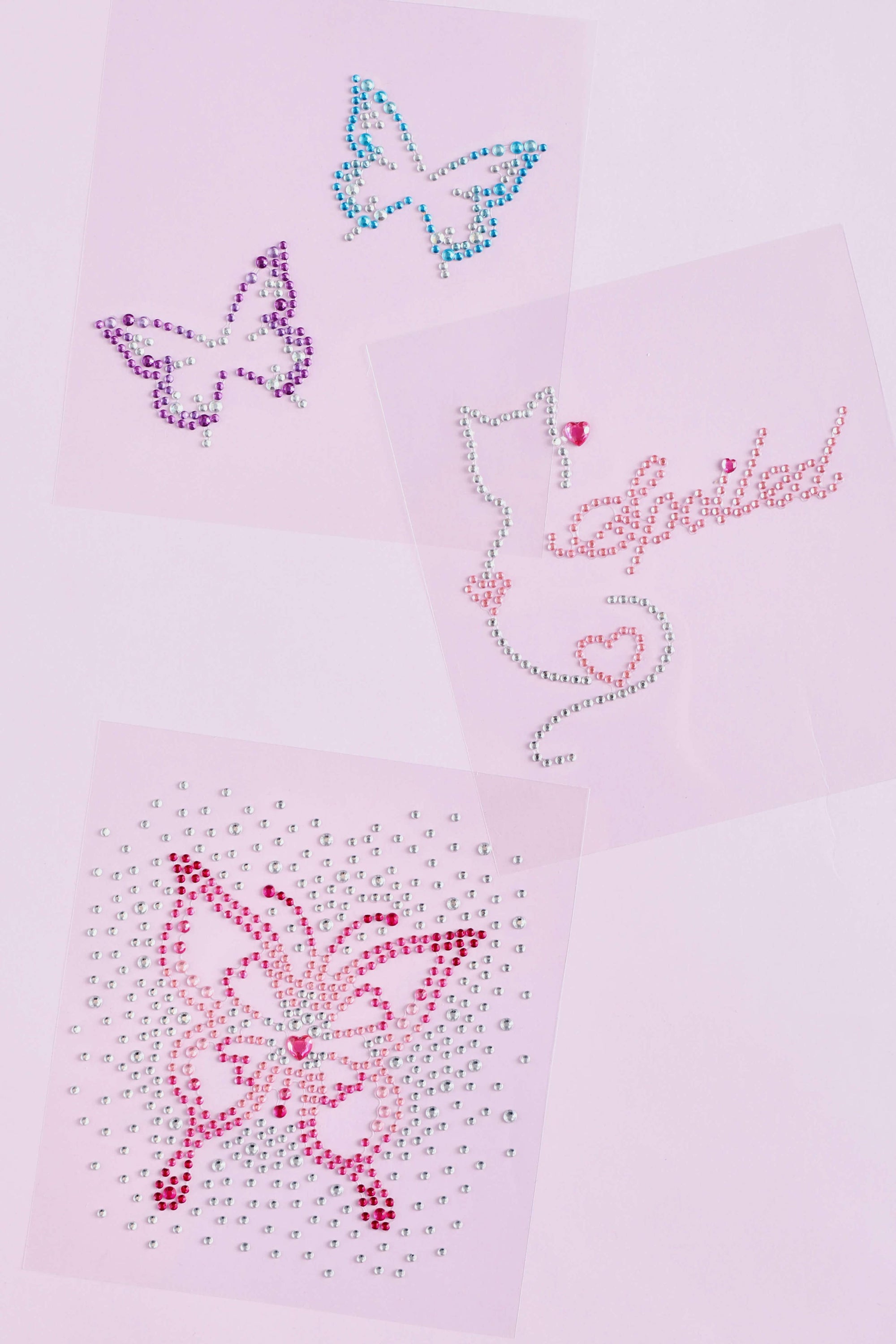 Butterfly Girl Rhinestone Tattoo Set