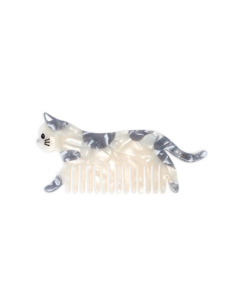 Wide-Tooth Mini Hair Comb, Kitty Cat