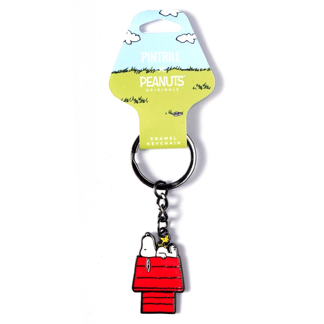 Snoopy & Woodstock House Keychain