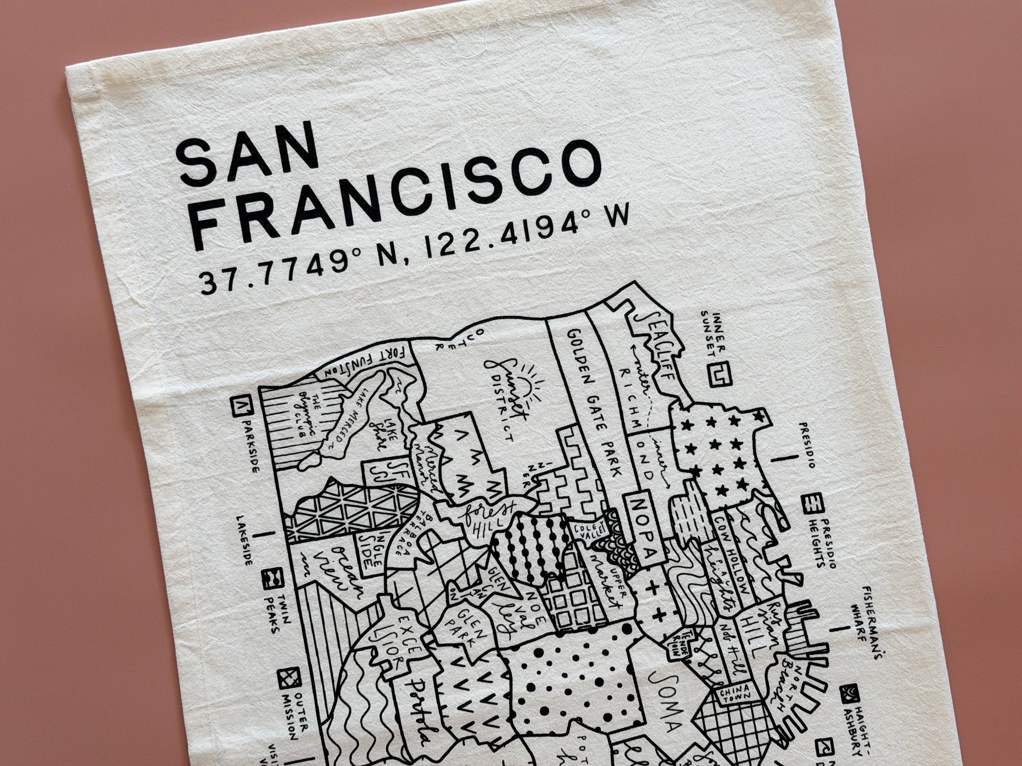 San Francisco Map Tea Towel
