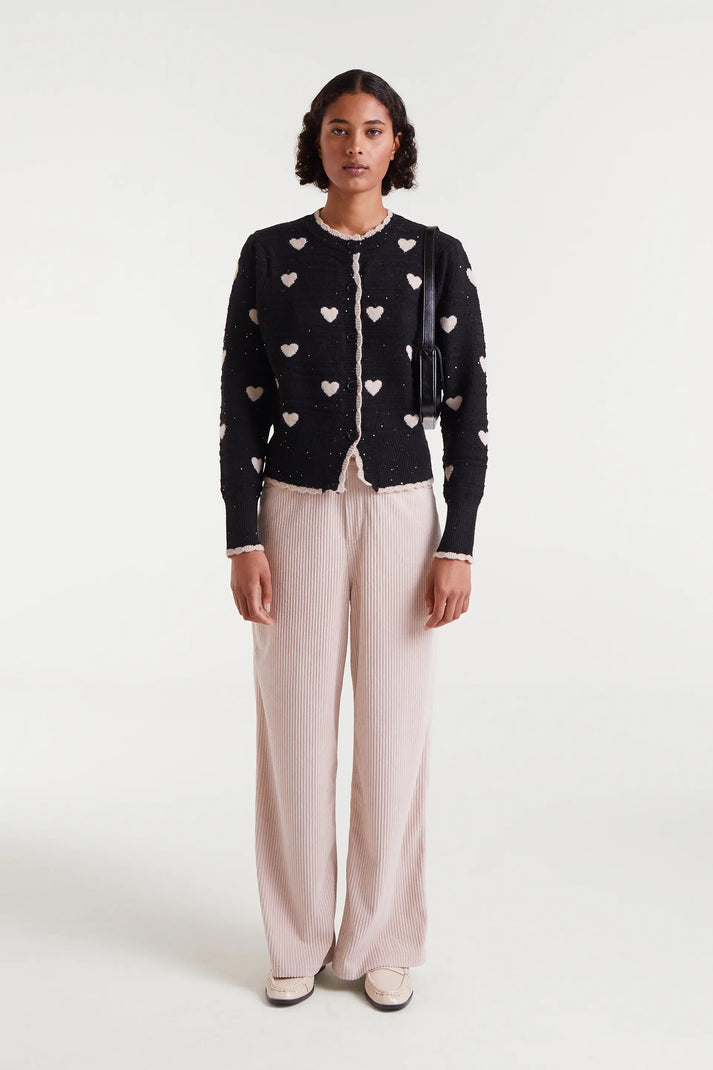 Black & White Heart Cardigan