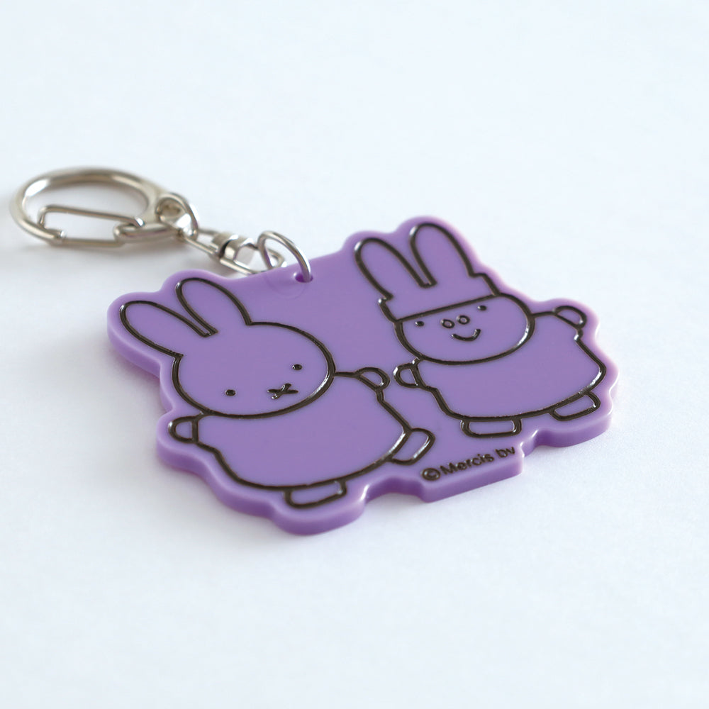 Miffy Acrylic Keychain, Purple