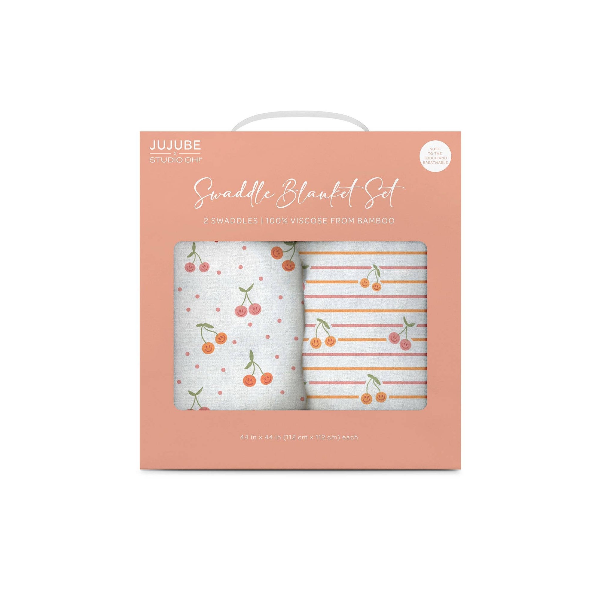 Cherry Swaddle Blanket, Set of 2