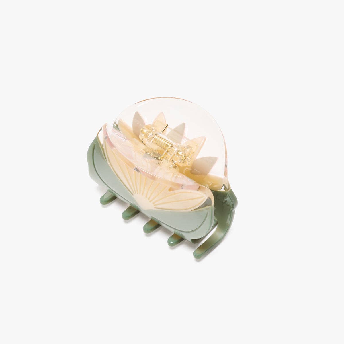 Water Lily White Lotus Flower Hair Claw