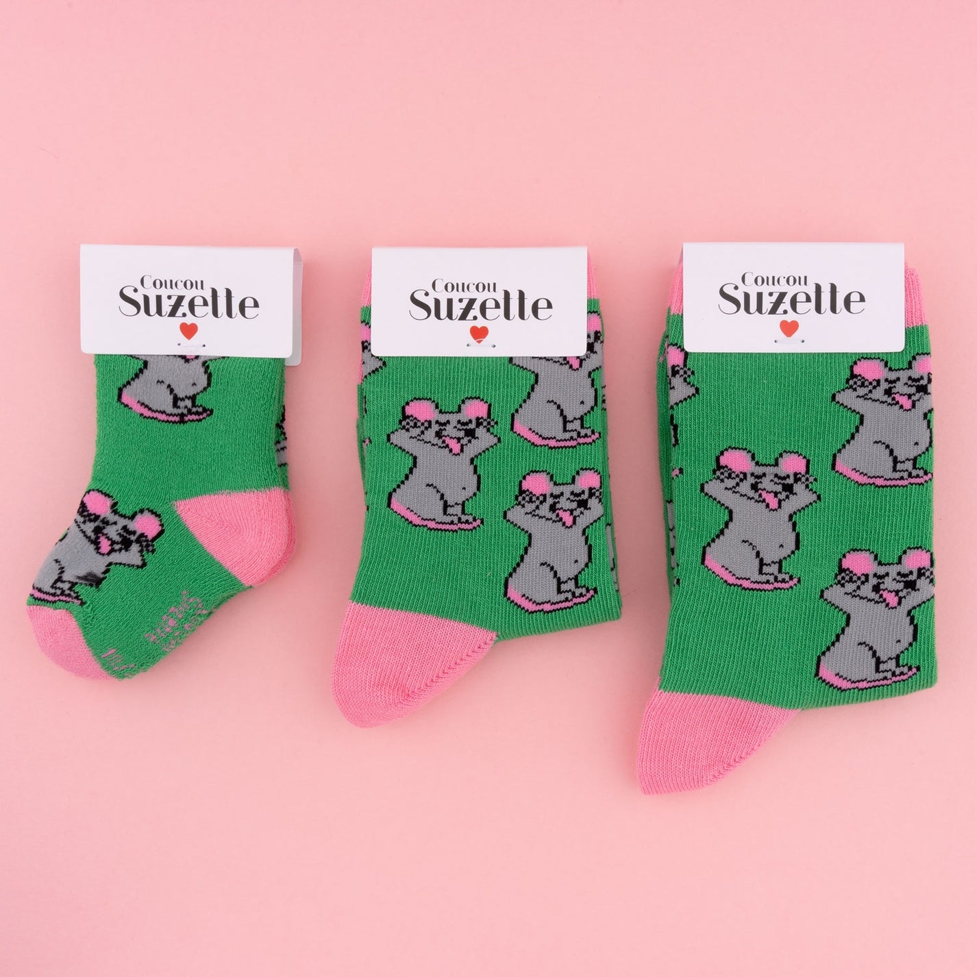 Mouse & Cat Baby Socks