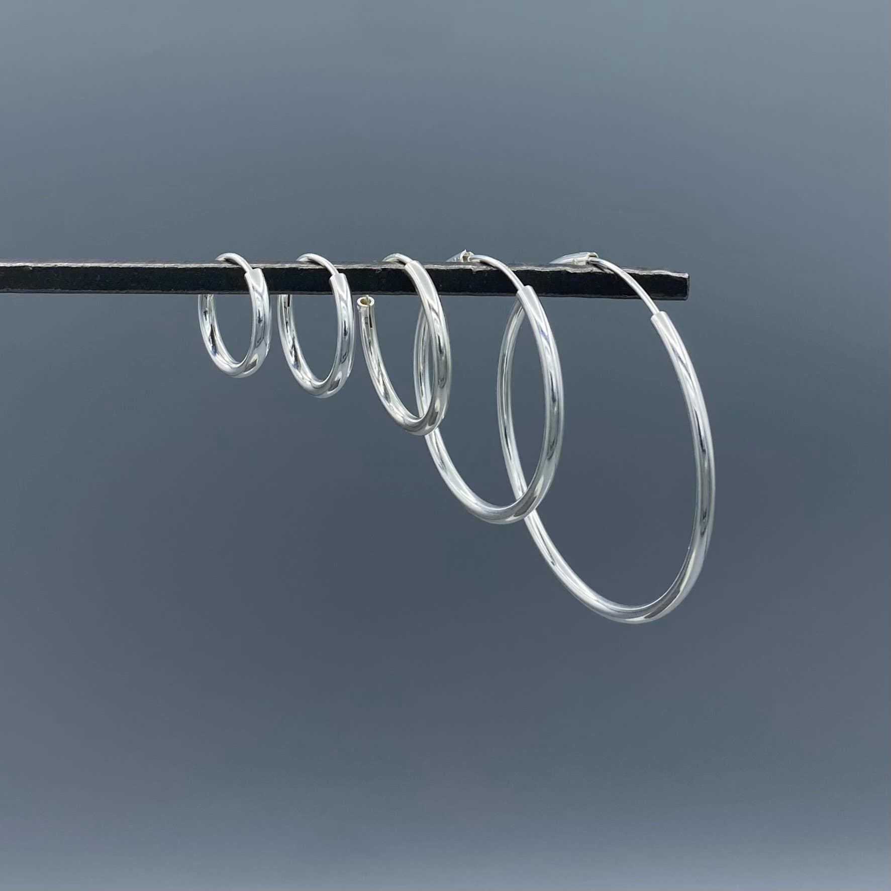 Sterling Silver Endless Hoops, 16mm