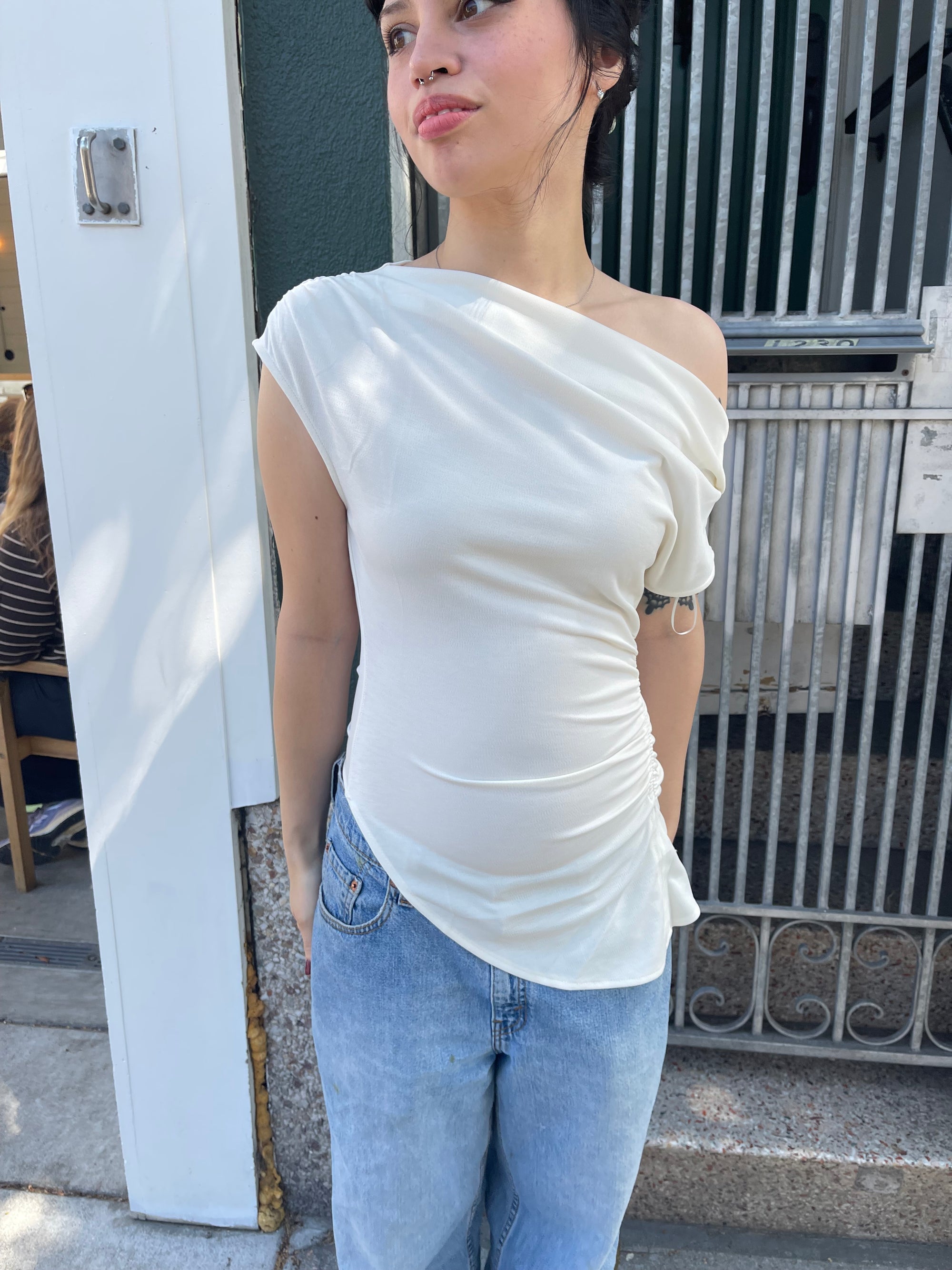 Asymmetrical Top, White