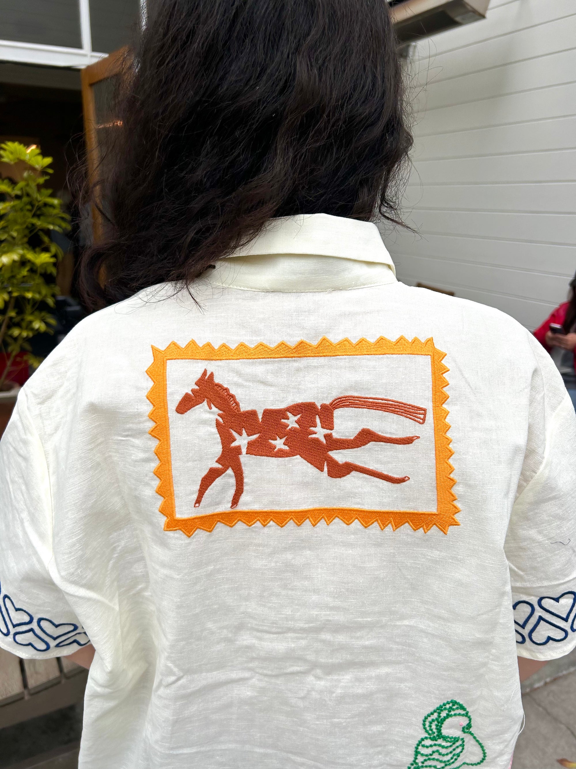 Oversized Embroidered Button-Up, Western