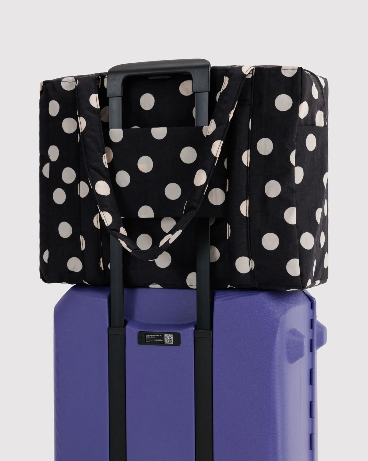 Cloud Carry-On, Black and Cream Polka Dot