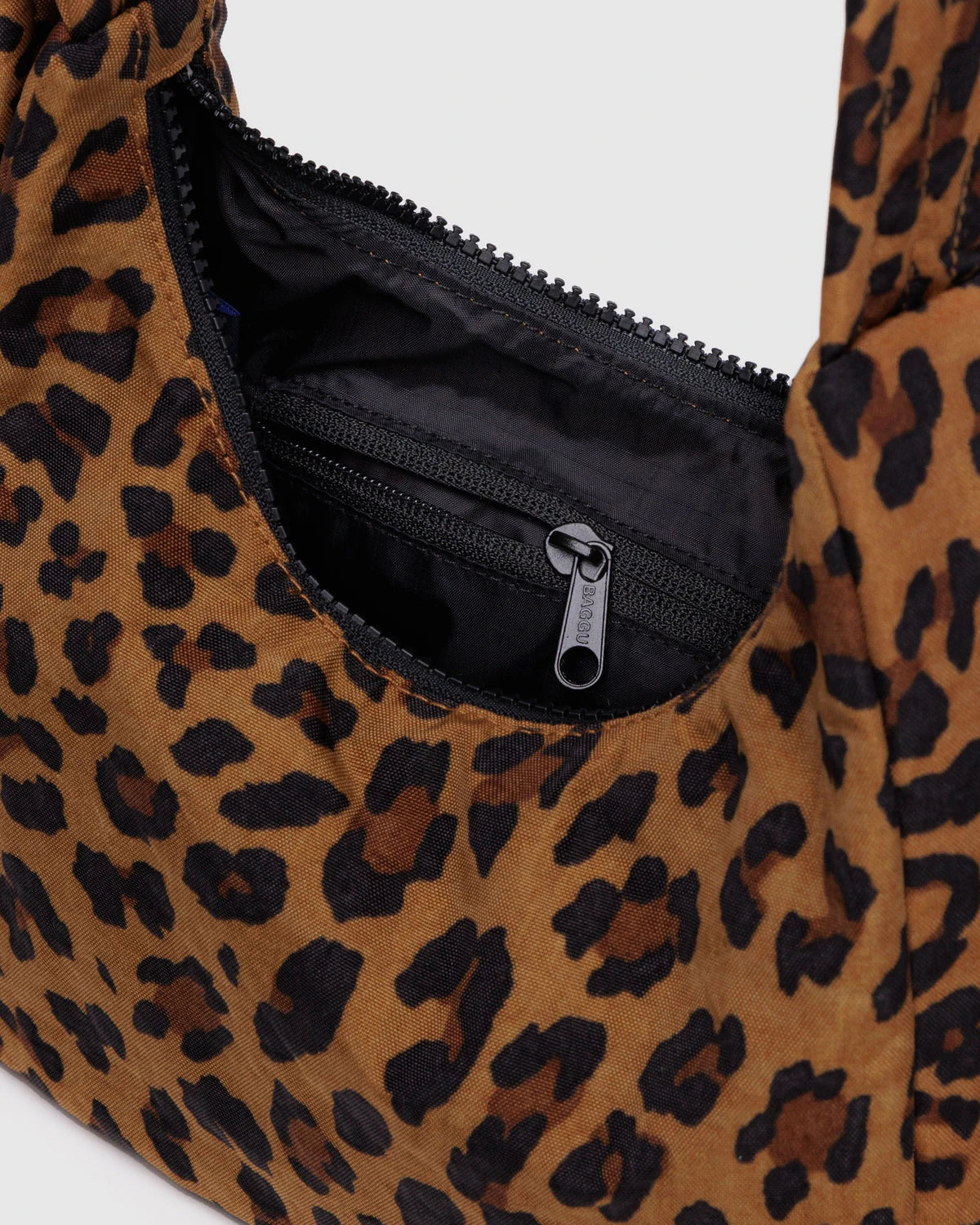 Mini Nylon Shoulder Bag, Leopard